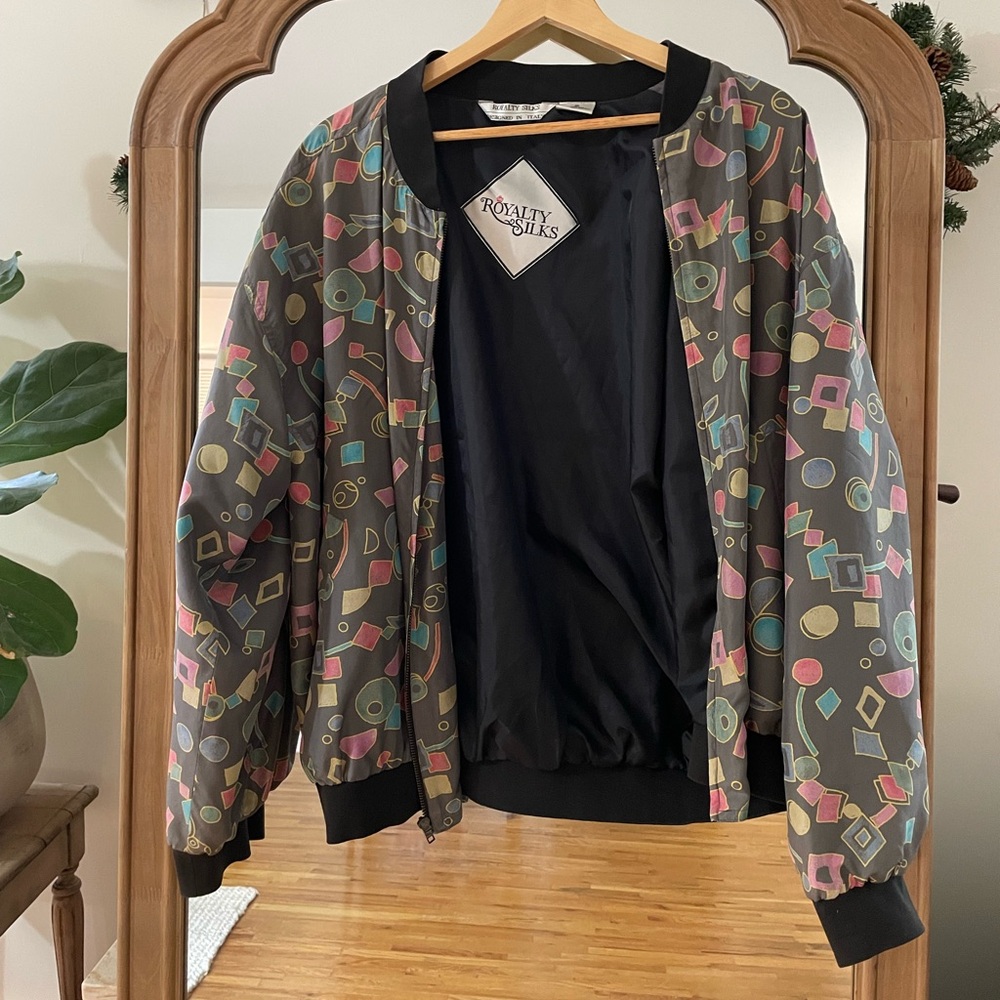 Vintage Royalty Silks Bomber Jacket